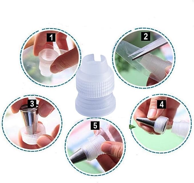 30 Pack Plastic Standard Couplers Cake Decorating Coupler Pipe Tip Coupler for Icing Nozzles,Cake Baking Tools Accessories
