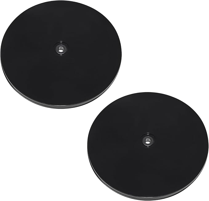 2 Pcs Black 7 inch Acrylic Lazy Susan Rotating Turntable Organizer Bearings - Round Swivel Plate for Spice Rack, Table, Cake, Kitchen Pantry