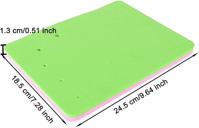 2 Pcs Fondant Foam Pad 5 Holes Sponge Mat Paste/Sugar Flower/Gum/Chocolate/Clay Modelling Tools Drying Tray by EORTA for Sugarcraft, Cake Decoration, Handmade, DIY, Random Color