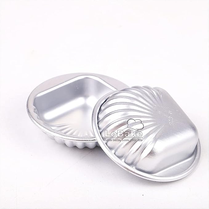 LoBake 10pcs per lot Various Design Fluted Edge Wavy Flower Cup Boat Round Shape Aluminium Tart Mould Jelly Pudding Cup Cupcake Mold Baking (C20)