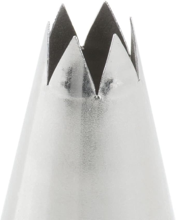 Ateco # 824 - Open Star Pastry Tip .38'' Opening Diameter- Stainless Steel