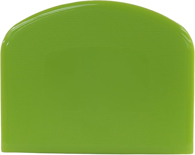 3 Pcs Dough Scraper Set - 4.64" x 3.7" Flexible Plastic Bench Scraper and Bowl Scraper, BPA-Free Food-Safe Dough Cutter(Green*2+Yellow*1)