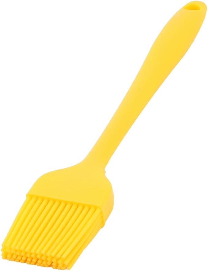 uxcell Silicone Family Bakery Cookie Cake Baking Tool Cream Butter Pastry Brush Yellow