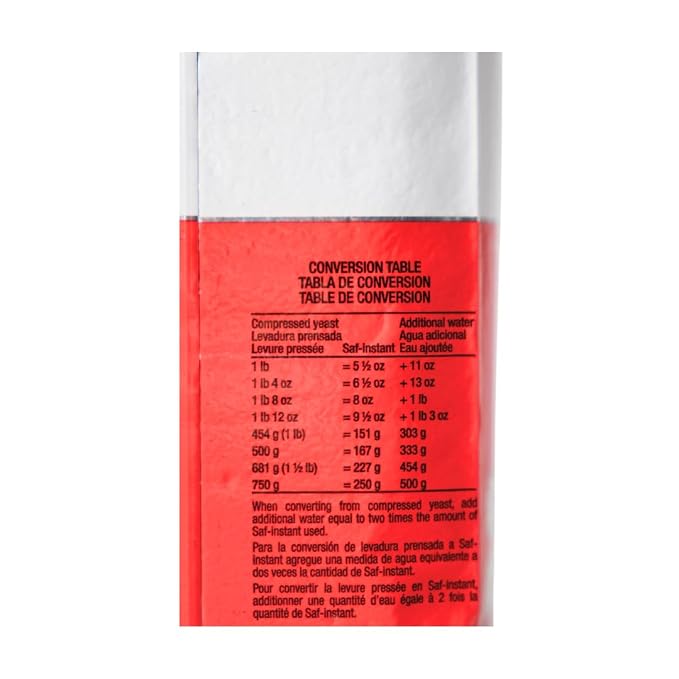 SAF-INSTANT YEAST RED LABEL SINGLE 1 lb (16oz) PACKAGE