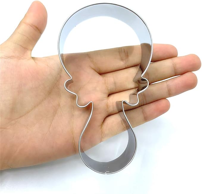 LILIAO Rattle Cookie Cutter for Baby Shower - 2.4 x 4.3 inches - Stainless Steel