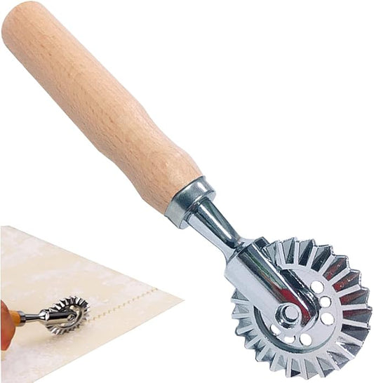 Pastry Wheel Cutter,Pastry and Pasta Cutter Wheel,For Ravioli, Pasta, Dumplings Lasagna, Pierogi - 6.7" Diameter