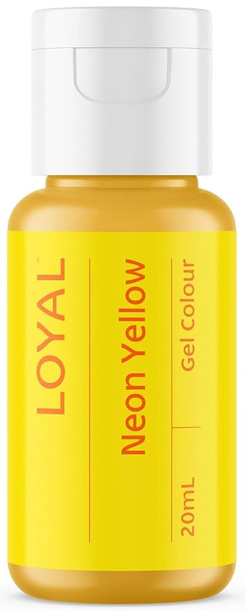 Loyal Gel Food Coloring | Vibrant Color for Buttercream, Fondant, Royal Icing, Gum Paste, Marzipan and Cake Batter | Gel-Based Concentrated Food Dye - 20ml Neon Yellow