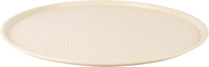 David Burke 14" Pizza Pan – Made from Carbon Steel with AirFlow Baking Technology, Oven Safe, PFTE & PFOA Free, Durable & Easy to Clean – Cream