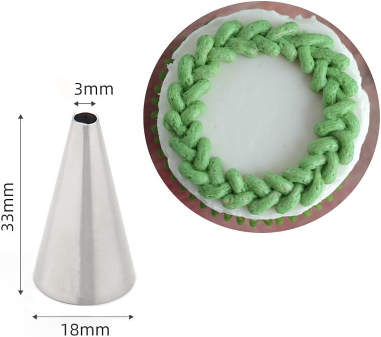 #5 Round Piping Tip for Outlines, Lettering, Dots & Elegant Lacework, 3 Pcs