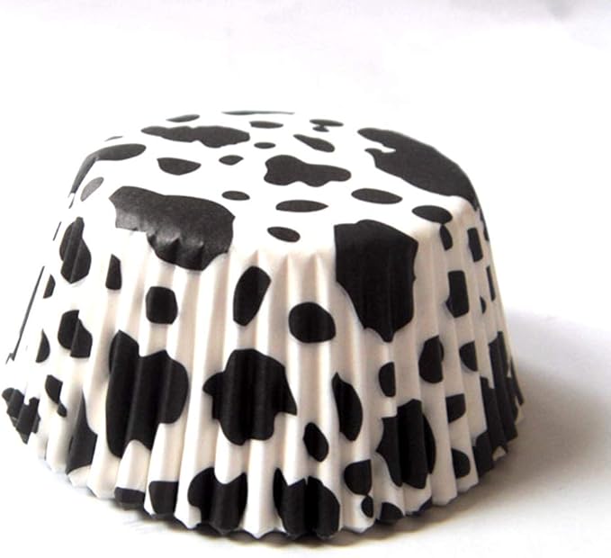 Cow Animal Paper Muffin Cupcake Liners case Birthday Baking Cups Holders 100 pcs,Standard Size 2x1.25inch