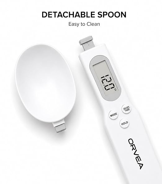 GramIQ Kitchen Electric Digital Weighing Spoon, Food Weight Measuring Digital Spoon Scale, Tare Function, Multi-Unit (g/oz), High Precision