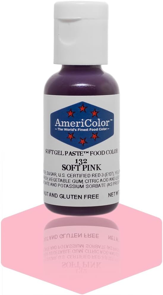 Americolor Soft Gel Paste Food Color, 3/4-Ounce, Soft Pink