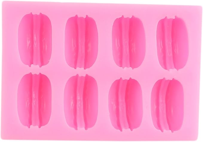 3D Macaron Hamburger Silicone Fondant Molds Macaroon Chocolate Mold for Cake Decoration Cupcake Topper Desserts Candy Gum Paste Polymer Clay