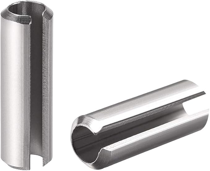 uxcell Slotted Spring Pin - M6 x 30mm 304 Stainless Steel Split Spring Roll Dowel Pins Plain Finish 20Pcs