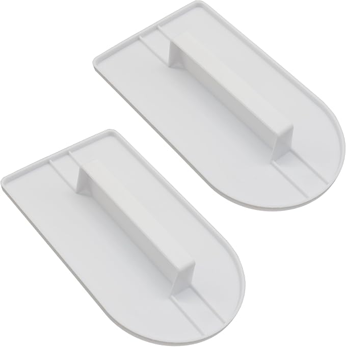 Zorfeter 2 PCS Fondant Smoothing, White Cake Decoration Icing Smoother Plastic Fondant Paddle, 5.71 x 3.15 Inch Polisher Finisher Sugarcraft Cups for Sculpting Cake Decoration