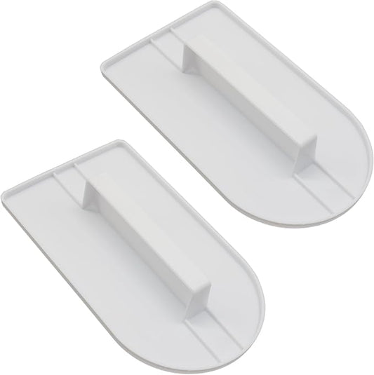Zorfeter 2 PCS Fondant Smoothing, White Cake Decoration Icing Smoother Plastic Fondant Paddle, 5.71 x 3.15 Inch Polisher Finisher Sugarcraft Cups for Sculpting Cake Decoration