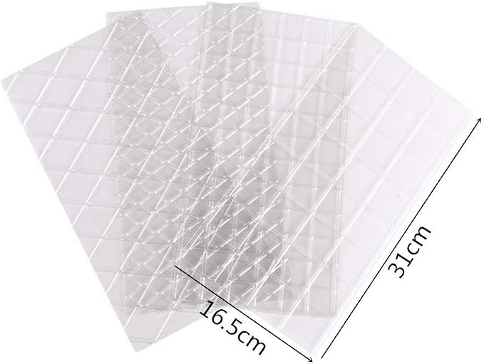 8 Pcs Embossing Mat, Fondant Impression Mat for Cake Decorating Clear Plastic Cake Decorating Tool