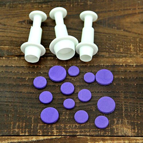 Cookie Cutters,Plunger Cutter Cake Decorating Supplies Fondant Molds,20 Pcs,Heart/Square/Oval/Circular/Star/Diamond,White,Dadam
