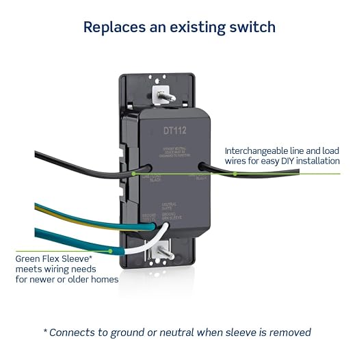 Leviton Countdown Timer Switch for household lights, heaters and exhaust fans, 2-4-8-12 hour, No Neutral Wire Required, Single Pole, 15A, 1/2 HP/9.8A Fan/Motor, DT112-1LW, White