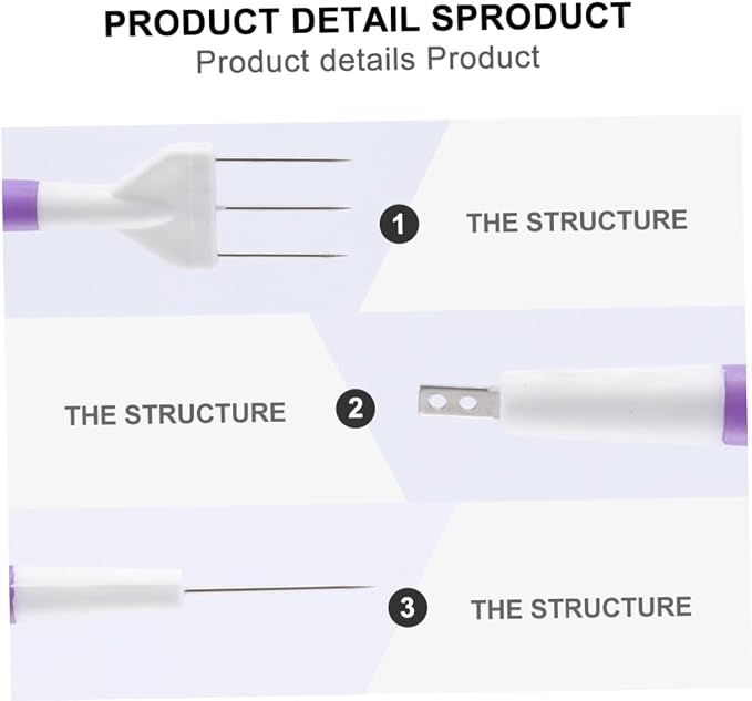 1set Sugar Stir Needles for Cake Decoration Cake Carving Tools Kit Easy Use Fondant Modeling Pens for Bakers for Home Baking and Crafting
