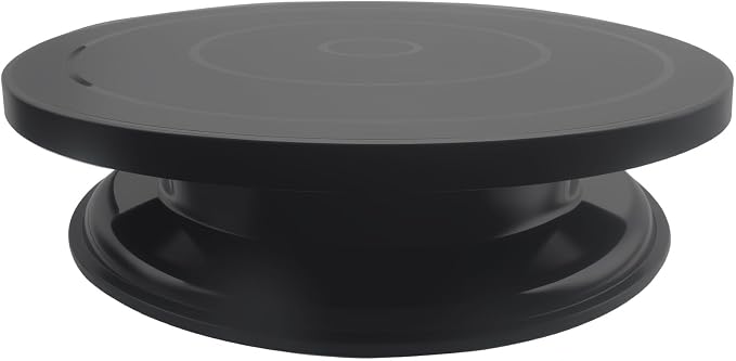 Cake Decorating Turntable 11 Inch Cake Turntable Anti-slip Rotating Cake Stand for Decorating(1pcs Black)