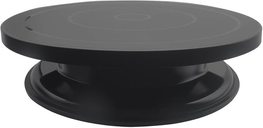 Cake Decorating Turntable 11 Inch Cake Turntable Anti-slip Rotating Cake Stand for Decorating(1pcs Black)