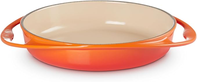 Le Creuset Enameled Cast Iron Traditional Round Tarte Tatin Dish, 2 qt., Flame
