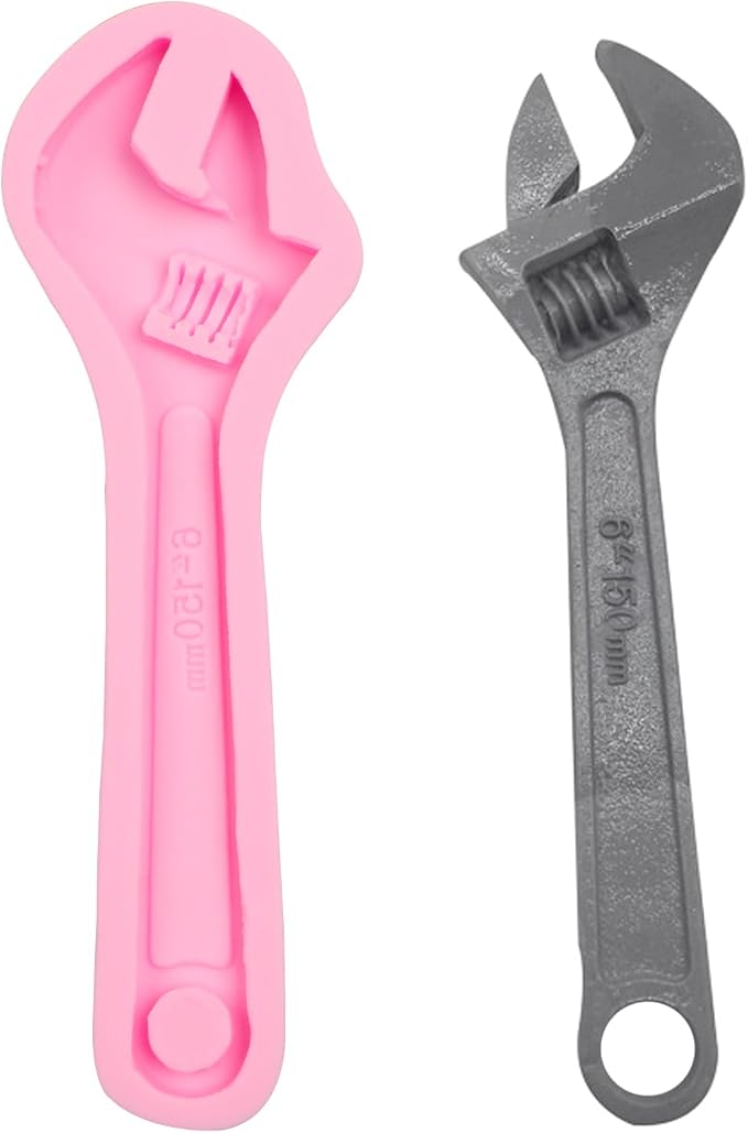 Hand Tools Silicone Molds, Wrench Fondant Molds for Cake Decoration Candy Cupcake Topper Cake Polymer Clay Crafts Epoxy Resin
