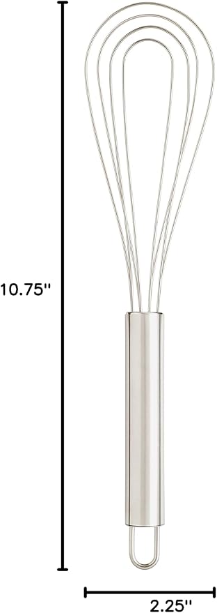 Mrs. Anderson’s Baking Flat Roux Whisk, Stainless Steel