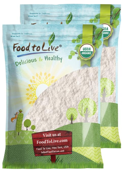 Food to Live Organic All Purpose Einkorn Flour, 16 Pounds - Italian Ancient Grain White Flour for Bread, Pizza, Pasta and Everyday Baking. Non-GMO, Vegan, Kosher, Bulk
