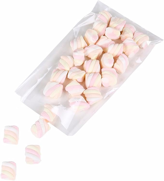 Brandon-super 100 Pcs 10x6 Inch Clear Flat Cello Cellophane Treat Bags Good for Bakery, Popcorn, Cookies, Candies, Dessert. Metallic Twist Ties!