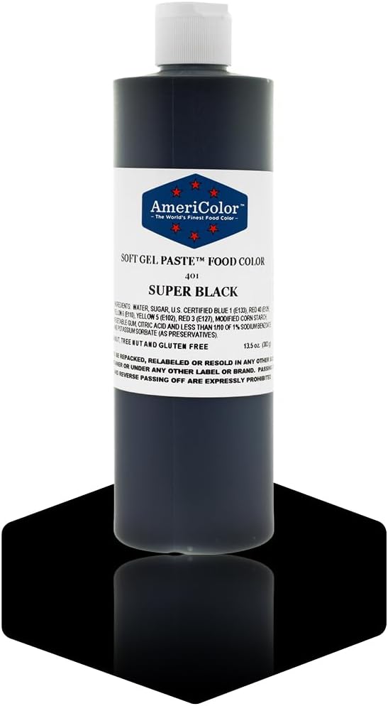 AmeriColor Soft Gel Paste Food Color, 13.5-Ounce, Super Black