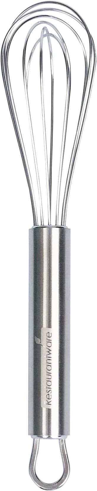Restaurantware 7 in Stainless Steel Wire Whisk - German Standard Kitchen Balloon Whisk with Ergonomic Handle, Dishwasher Safe - Durable French Whisk for Cooking, Mixing Thick Batter and Sauce