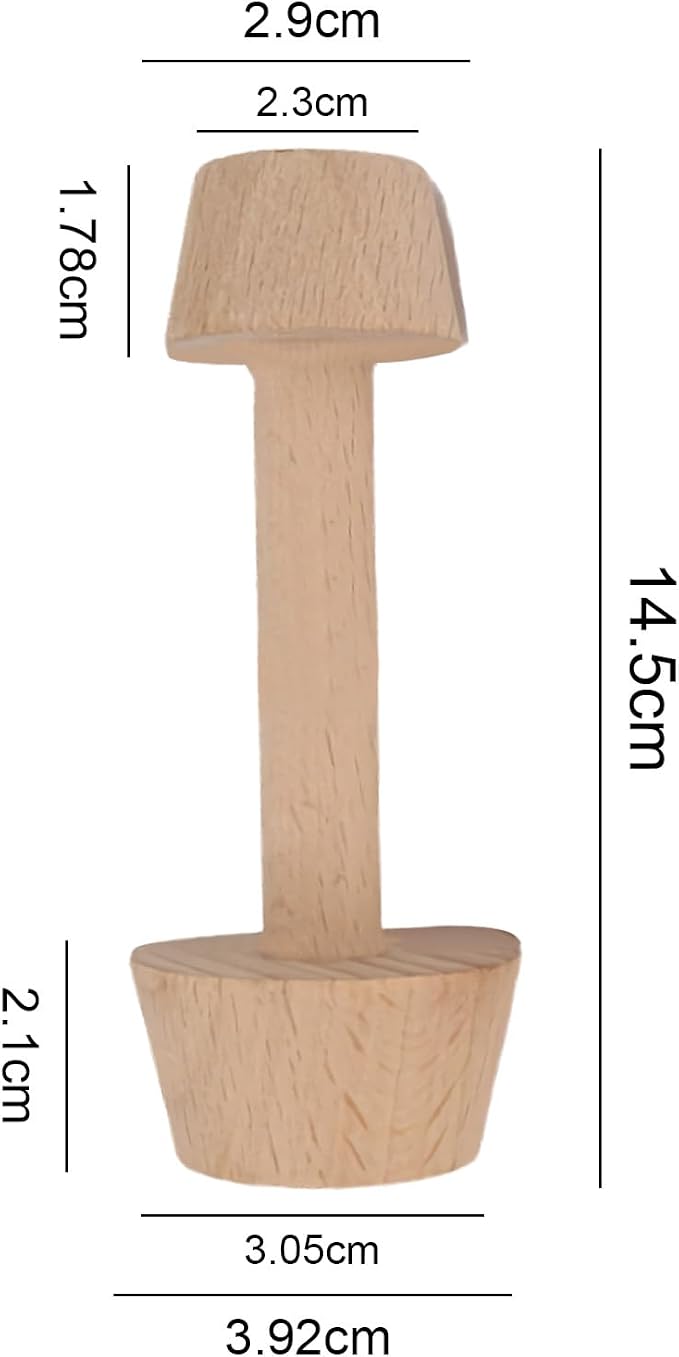 Wooden Tart Tamper,Double Side Pastry Dough Egg Tarts Pastry Tools DIY Cake Pastry Tools for Making Egg Tart, Pasta, Cheesecakes Dessert Kitchen Baking Tools (Model 3)