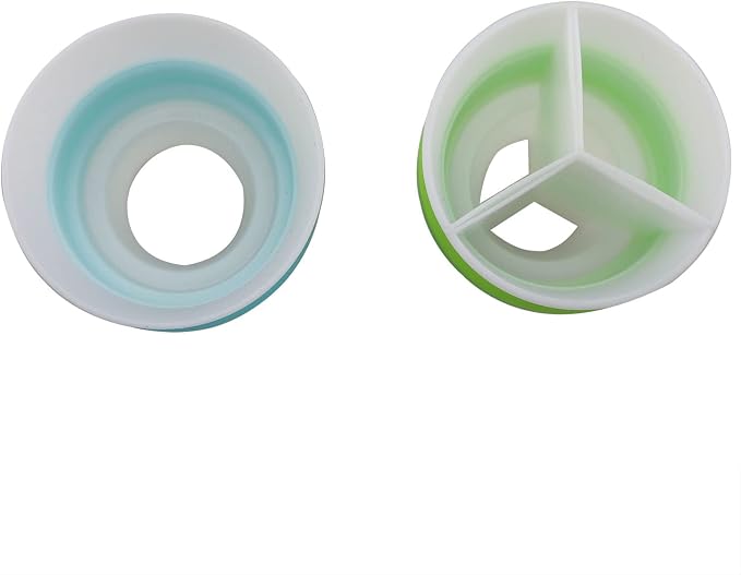 Piping Bag Coupler CHENJIN 4PCS 3 Color Converter Coupler Icing Nozzles, Blue+Green Single Hole/Three Holes Icing Cake Decor Tools
