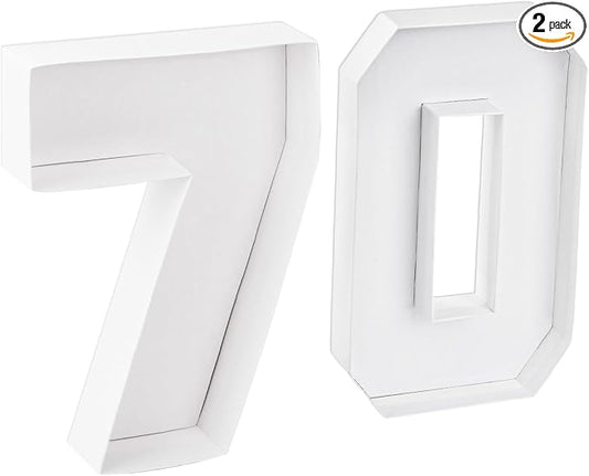 70 Set Cardboard Number for Charcuterie 10.2'' Fillable Tray Charcuterie Paper Box for 70th Birthday Anniversary Party Decorations Chocolate Candy Cupcake Container