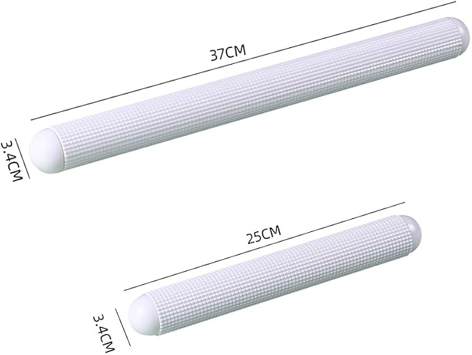 Growtail Rolling Pin Fondant Cake Dough Roller Plastic Non-stick Kitchen Rolling Pin for Cake Bread Set of 2
