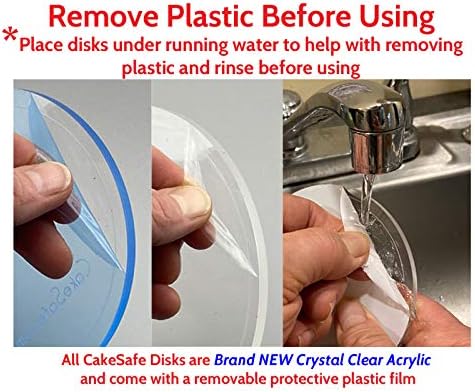 CAKESAFE 6 Inch OG Scraper-Clear Acrylic Cake, Icing, and Butter Cream Smoother with Beveled Edge