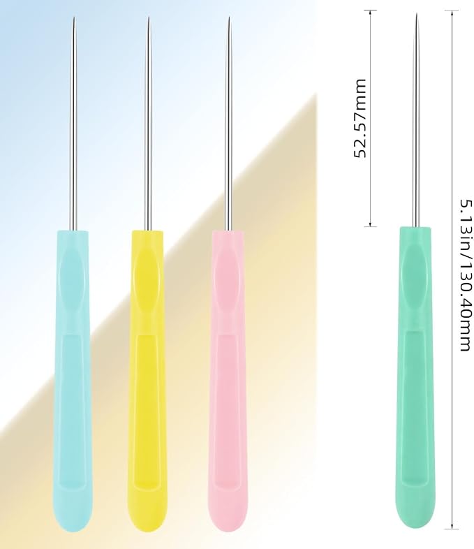 Cookie Decorating Scribe Supplies Icing Scribe Tool for Cake DIY Craft Leather Awl Tool Sewing Stainless Steel Fondant Sugar Stir Needle Biscuit Icing Pin Kit with Handle Baking Scribe Tool(12 Pieces