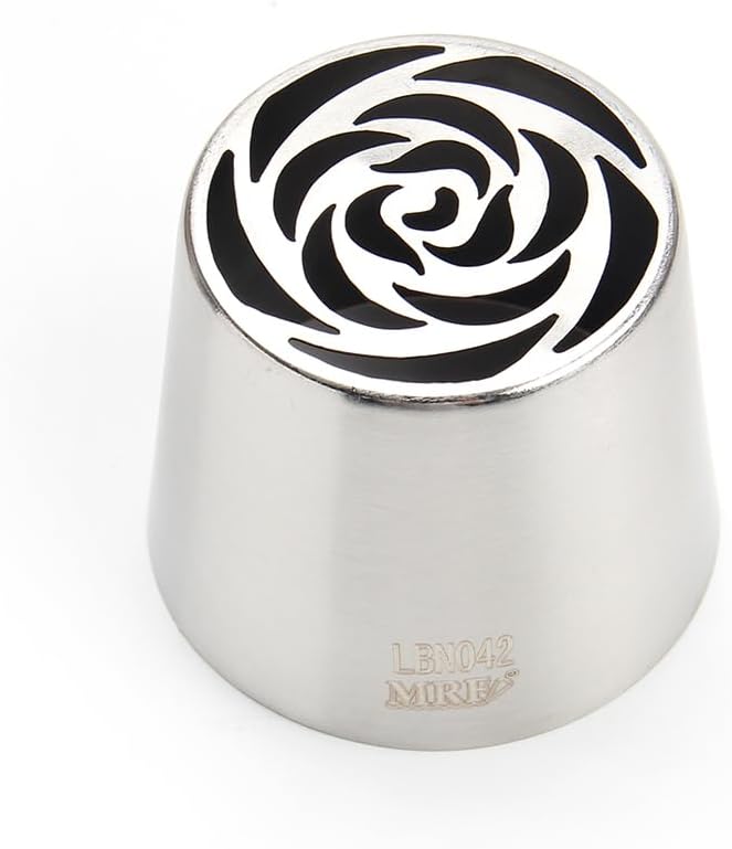 1 Piece Stainless Steel XXL Russian Flower Icing Tip,Pastry Frosting Piping Nozzle for Cake Marshmallow Bouquet, Russian Flower Piping Tips Baking Tools for Cake Decoration,Cake Tools