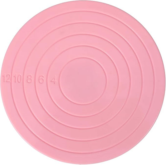 Cake Decorating Turntable,5.5 In Cake Turn Table, Rotating Cakes Stand, Rotatings Cakes Stands for Cookies and Cupcakes, Baking Tool Accessories, Pink