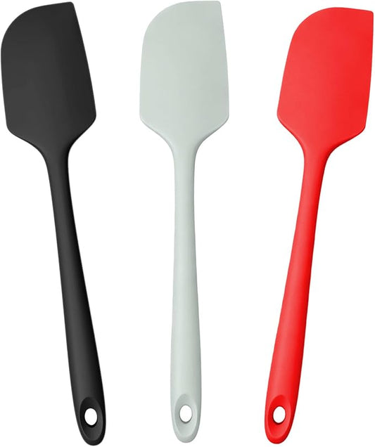 Silicone Spatula,Rubber Spatulas,600°F Heat resistant Baking Spatula, Cooking,Scraping,and Mixing, Non Stick Kitchen Utensils, BPA Free (3 PCS 11 INCH)