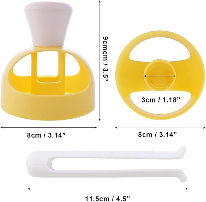 2 Pack Plastic Donut Cutters with Dipping Pliers Doughnut Mould Doughnut Maker DIY Doughnut Baking Tool Non-Stick Donut Mould Cake Mould Pastry Tools Biscuits Doughnut Hole Cutters