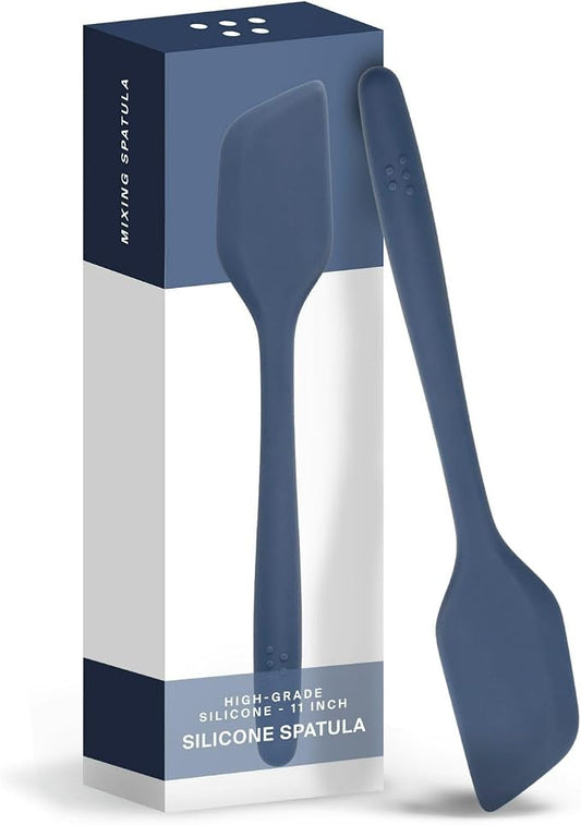 Misen Nonstick-Safe Silicone Spatula - Dishwasher Safe, Heat Resistant - Versatile Professional-Grade Kitchen Tool for Pancakes, Eggs, and Baking - Strong, Flexible, Durable Rubber Utensil - Blue