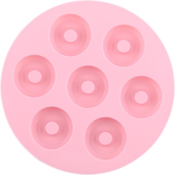 7 Cavity Mini Donut Shapes Silicone Chocolate Molds Doughnut Shaped Mold For Chocolate Candy Cake Decoration