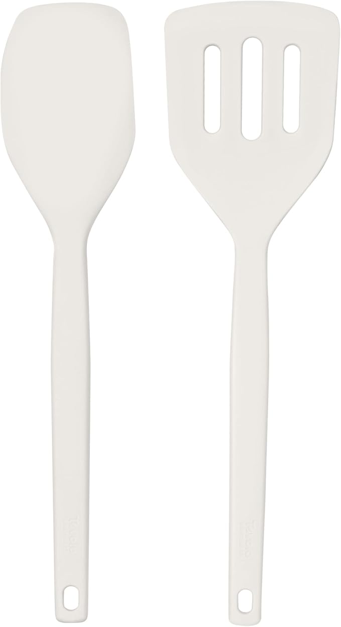Tovolo Elements Silicone Spatula Turner Set Kitchen Utensils Heat Resistant 600F, Easy Clean Dishwasher Safe Nonstick Spatula Turner Bundle Cookware for Cooking Baking Mixing Tools, Buttercream
