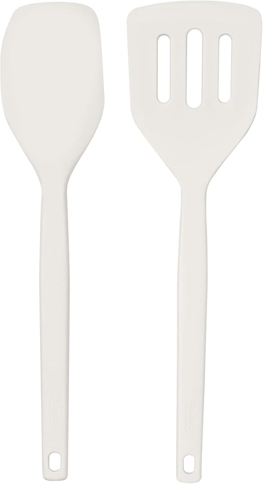 Tovolo Elements Silicone Spatula Turner Set Kitchen Utensils Heat Resistant 600F, Easy Clean Dishwasher Safe Nonstick Spatula Turner Bundle Cookware for Cooking Baking Mixing Tools, Buttercream