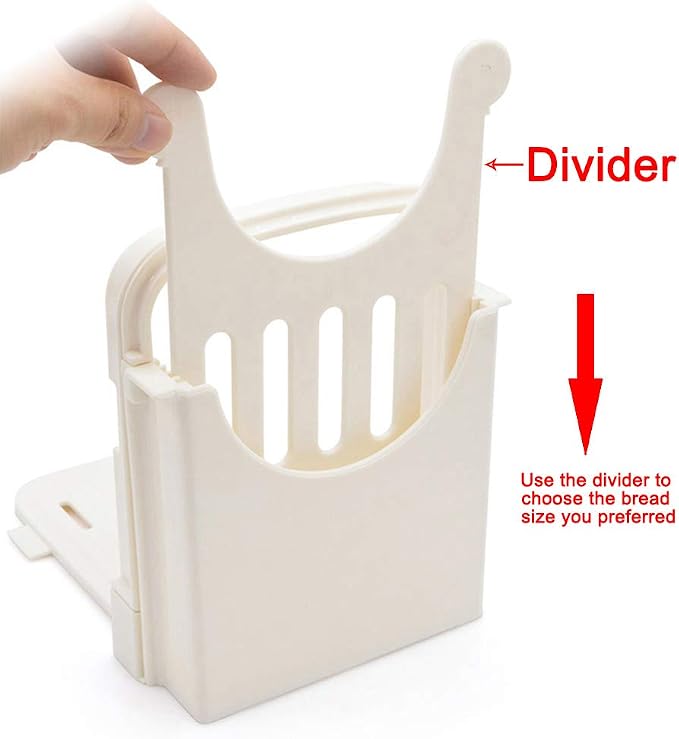 Bread Slicer Foldable Bread Cutting Guide with 5 Slice Thicknesses Mold, Bread Bagel Loaf Sandwich Cutter Slicer