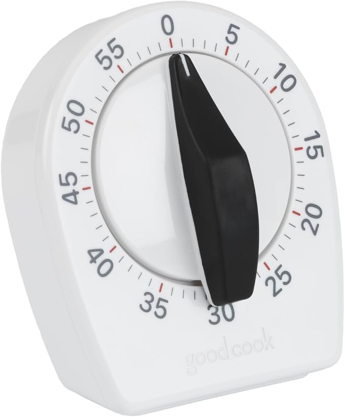 GoodCook Everyday Deluxe Long Ring Precision Timer, White