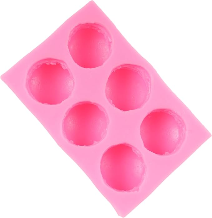 6-Cavity 3D Macaroon Silicone Molds Macaron Hamburger Fondant Mold Chocolate Candy Molds For Cake Decoration Cupcake Topper Polymer Clay Gum Paste Mini Soap Bath Bomb